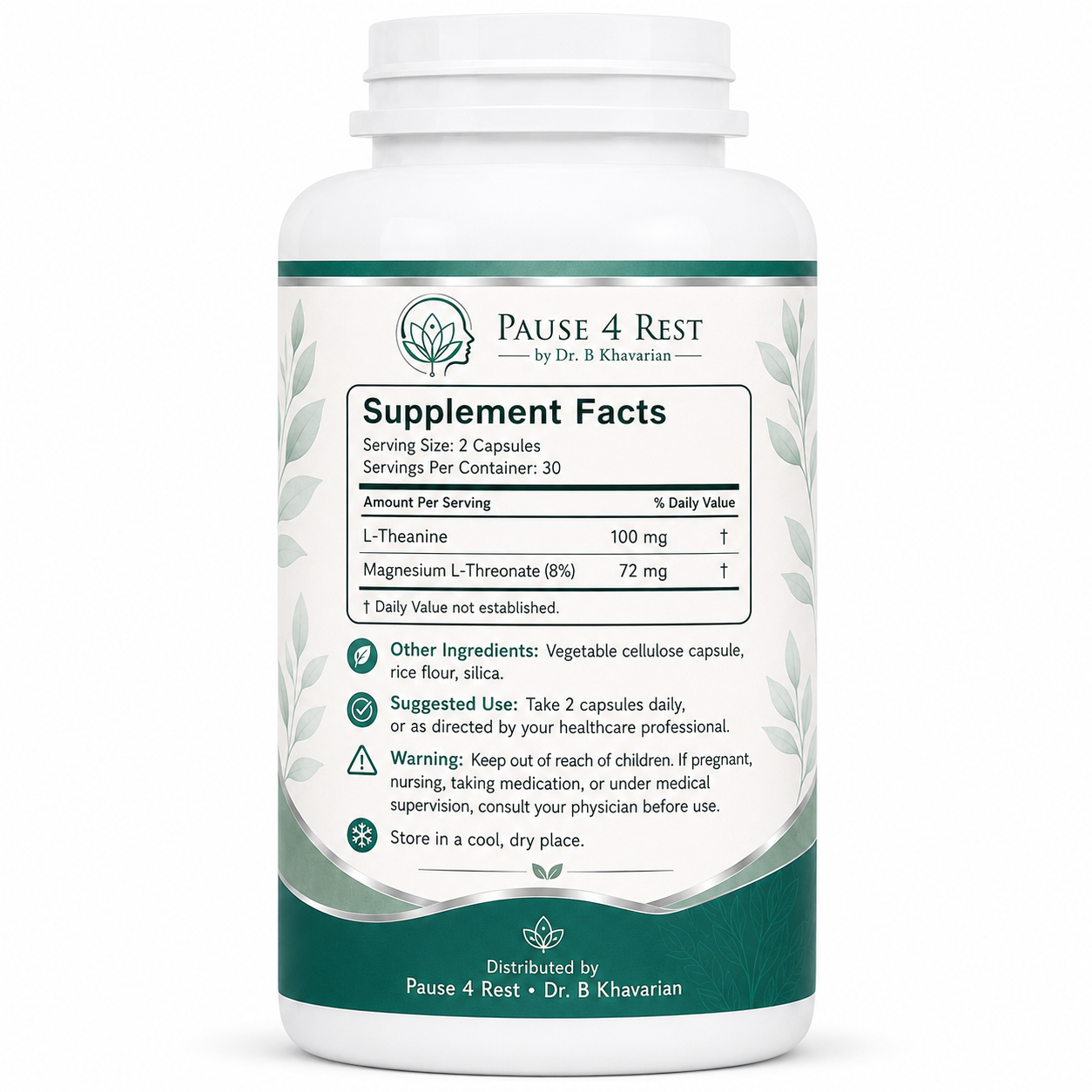 Pause4Rest L-Theanine and L-Threonate Supplement